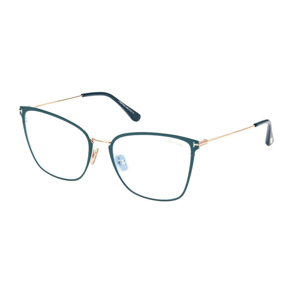 NEW Tom Ford FT5839-B 087 Shiny Turquoise/Gold Sunglasses Authentic